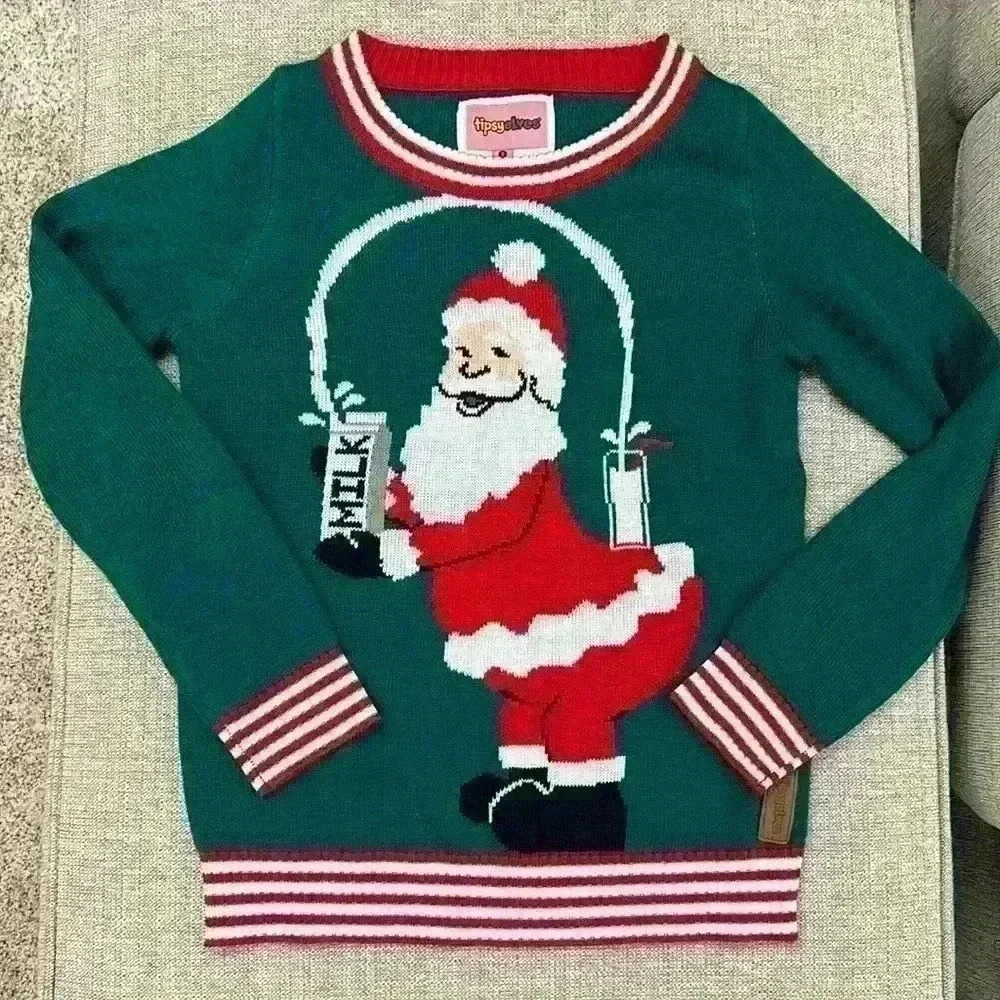 Tipsy Elves Women’s Santa Break the Internet Sweater